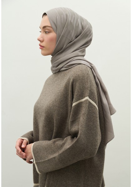 Nara Pamuk Floş Jakarlı Şal Gümüş modelleri