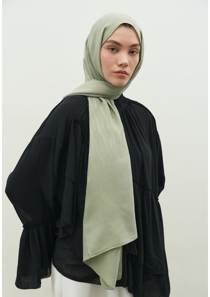 Nara Pamuk Floş Jakarlı Şal Mint Yeşili modelleri