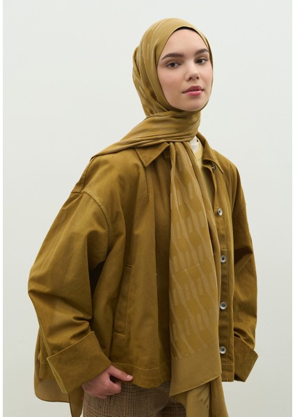 Nara Pamuk Floş Jakarlı Şal Sahra