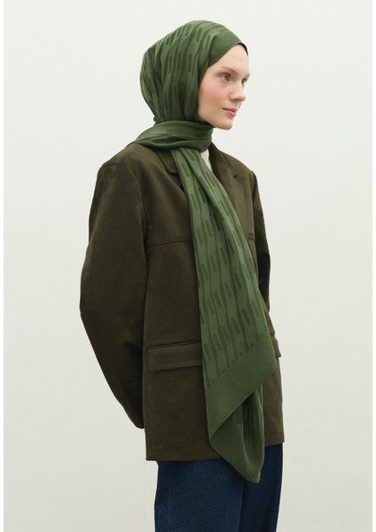 Nara Pamuk Floş Jakarlı Şal Yaprak