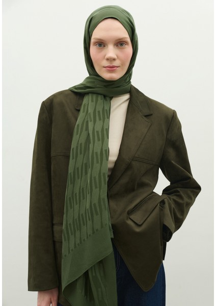 Nara Pamuk Floş Jakarlı Şal Yaprak modelleri