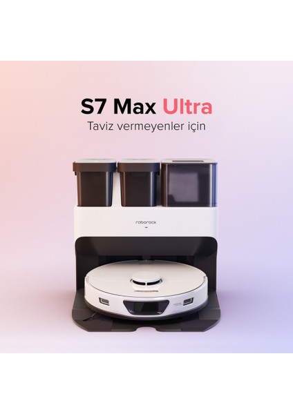 S7 Max Ultra Beyaz Akıllı Robot Süpürge(Ithalatçı Garantili)