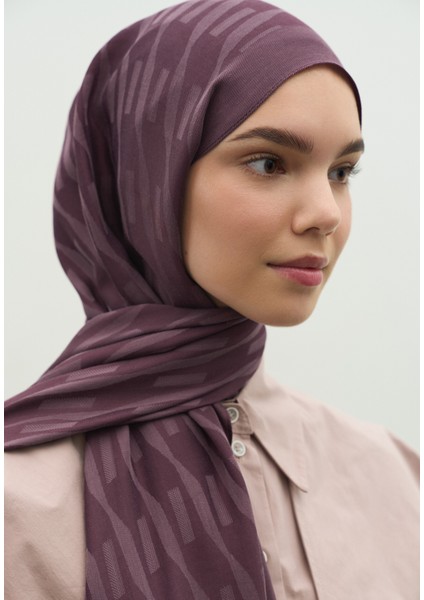 Nara Pamuk Floş Jakarlı Şal Mürdüm fırsatları