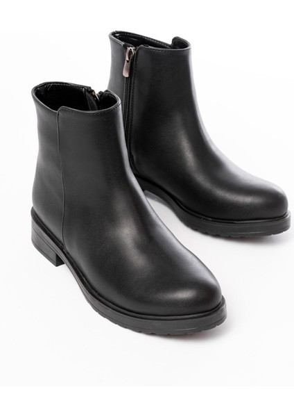 ZRİN165-204 Premium Siyah Fermuarlı Günlük Kadın Bot fiyatları