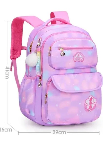 Çocuk Omuz Çantası Kız Sırt Çantası Okul Çantası Mor Seyahat Genç Okul Çantası Birincil Kawaii Sevimli Su Geçirmez Çocuk Kız Sırt Çantası Renk: Küçük-Mor (Yurt Dışından)