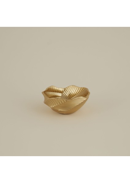 New Year Yılbaşı Lana Dekoratif Orta Kase Gold 14,3 X14,8 x 6,5 cm