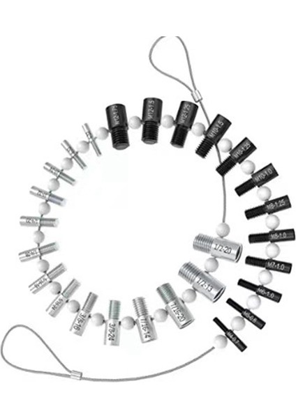 Taşınabilir Iplik Test Cihazı Cıvata Somun Vidası Cıvata Somun Vidası Kontrol Denetleyicisi 26 Erkek/dişi Boyutu Ölçüm Ölçüm Alet Kiti (Yurt Dışından) fiyatları