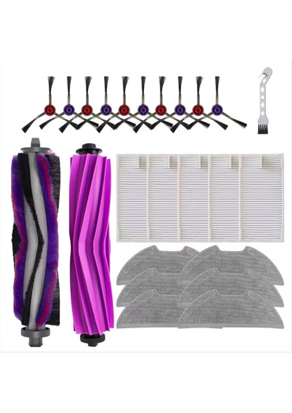 24 Adet Eureka E10S/E20 Artı Elektrikli Süpürge Yedek Parçaları Vakum Ana Fırça Yan Fırça Paspas Bezi Filtre (Yurt Dışından) fiyatları