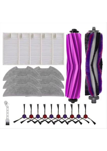 24 Adet Eureka E10S/E20 Artı Elektrikli Süpürge Yedek Parçaları Vakum Ana Fırça Yan Fırça Paspas Bezi Filtre (Yurt Dışından) modelleri