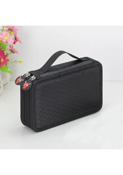 32/48/72 Renkli Kalemler Için Delik Kalem Kılıfı Çok Fişli Kalemler Çok Fonksiyonlu Büyük Kapasiteli Sanat Çizim Pembesi Çantası Okul Kırışmanlığı: Siyah-32 Delikler (Yurt Dışından)