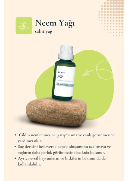 Neem Yağı 30 ml - Doğal Cilt ve Saç Bakım Yağı fiyatları