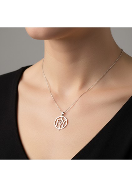 925 Ayar Gümüş Kolye F&y SM11565