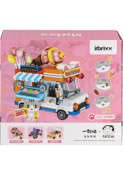 P885301 Panlos Brick - One Meow Serisi - Guazi'nin Dondurma Arabası 723 Parça Yapım Seti fırsatları