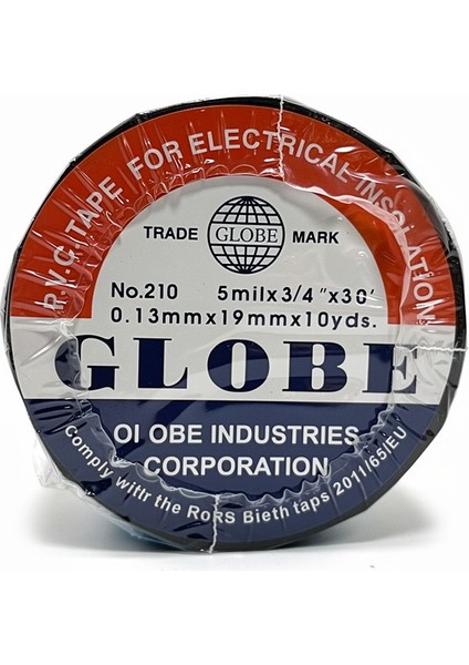 Globe Elektrik Bandı 3 Adet Siyah