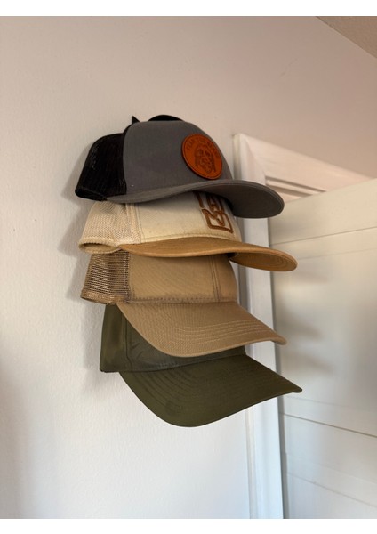 Modüler Duvar Tipi Şapka Tutucu – 4’lü Genişletilebilir Askı | Vida Veya Bant ile Kolay Montaj