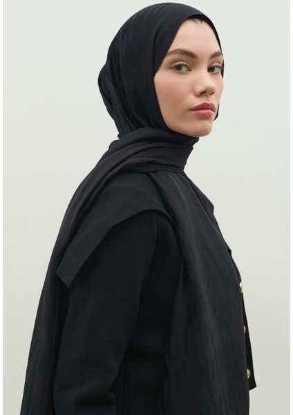 Nara Pamuk Floş Jakarlı Şal Siyah modelleri