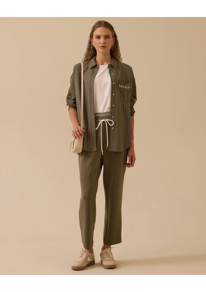 Elastik Bel Cepli Pantolon