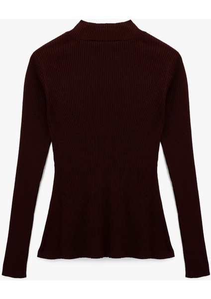 x Melis Ağazat - Uzun Kollu Dik Yaka Triko Kazak fiyatları