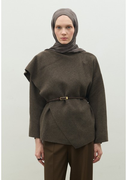 Nara Pamuk Floş Jakarlı Şal Duman modelleri