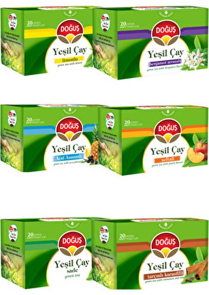 Tarçın Karanfilli Yeşil Çay 20'li Bitki Çayı Ferahlatıcı Lezzet ve Yerli Üretim