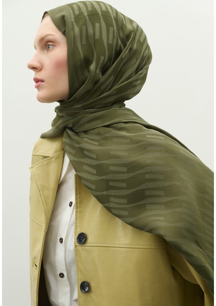 Nara Pamuk Floş Jakarlı Şal Askeri Haki modelleri