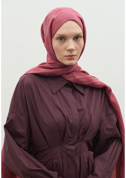 Nara Pamuk Floş Jakarlı Şal Vıntage Rose fiyatları