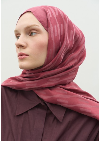 Nara Pamuk Floş Jakarlı Şal Vıntage Rose fırsatları