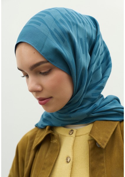 Nara Pamuk Floş Jakarlı Şal Kot Mavi fırsatları