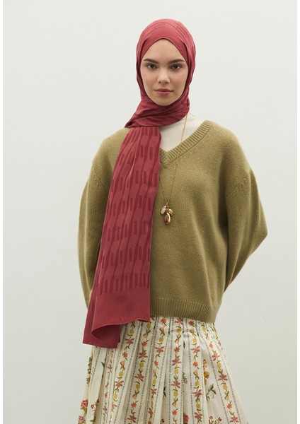 Nara Pamuk Floş Jakarlı Şal Kiraz Çiçeği fiyatları