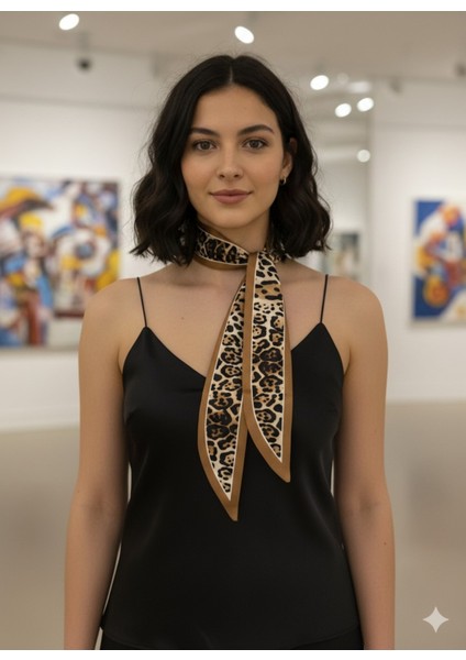 Leopar Fular Bandana – Estascarf 100X6,5 cm