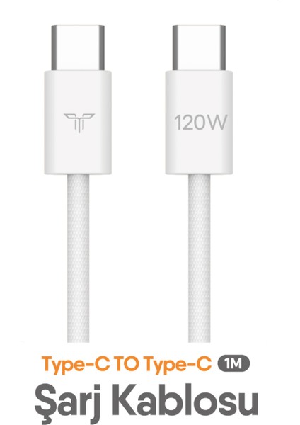 Pd Type-C Hasır Hızlı Şarj Kablosu — 17 Pro Max / 17 Pro / 16 Pro / 16 / 15 (Dayanıklı)