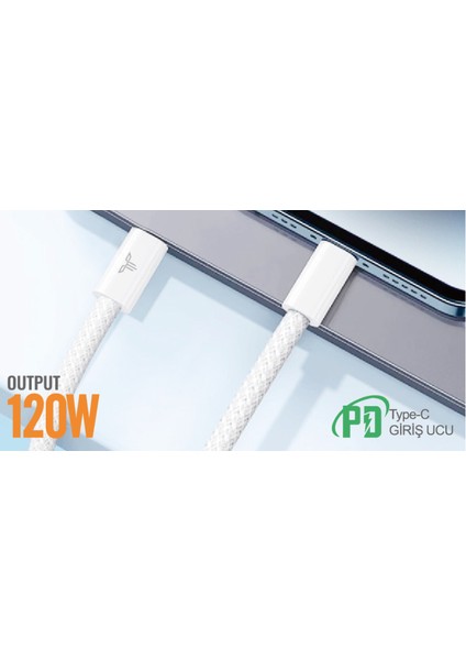 Pd Type-C Hasır Hızlı Şarj Kablosu — 17 Pro Max / 17 Pro / 16 Pro / 16 / 15 (Dayanıklı) fırsatları