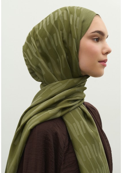 Nara Pamuk Floş Jakarlı Şal Zeytin Yeşili fiyatları