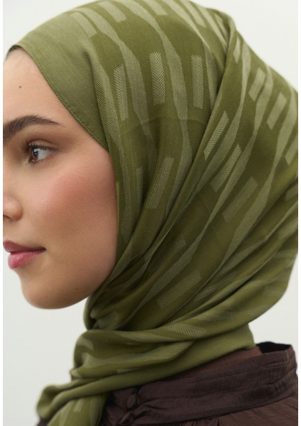 Nara Pamuk Floş Jakarlı Şal Zeytin Yeşili fırsatları