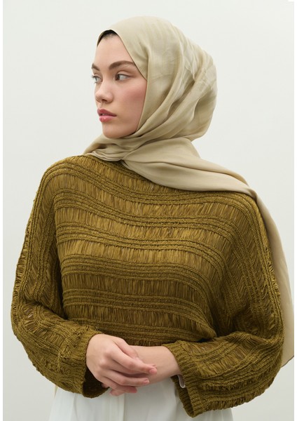 Nara Pamuk Floş Jakarlı Şal Kum fiyatları