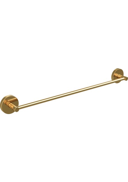 Altın Kaplama Banyo Havlu Askısı – 60 cm Duvar Tipi Tek Çubuk Paslanmaz Metal Havluluk | Modern ve Şık Tasarım