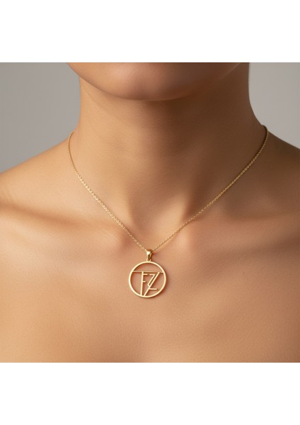 14 Ayar Altın Kolye Ucu F&z GM11571 0.5 gr