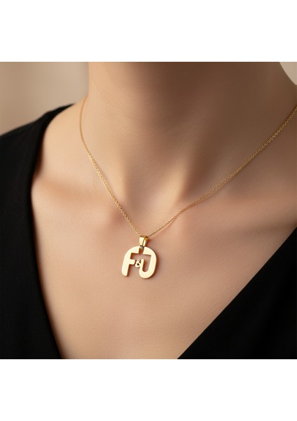 8 Ayar Altın Kolye Ucu F&u GM11533 1 gr