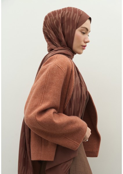 Nara Pamuk Floş Jakarlı Şal Kakao modelleri