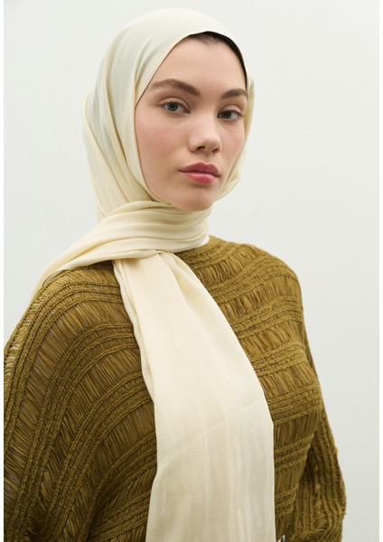 Nara Pamuk Floş Jakarlı Şal Tereyağı modelleri