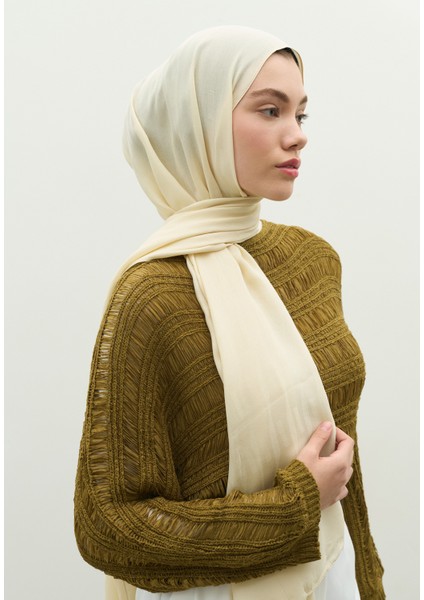 Nara Pamuk Floş Jakarlı Şal Tereyağı fırsatları