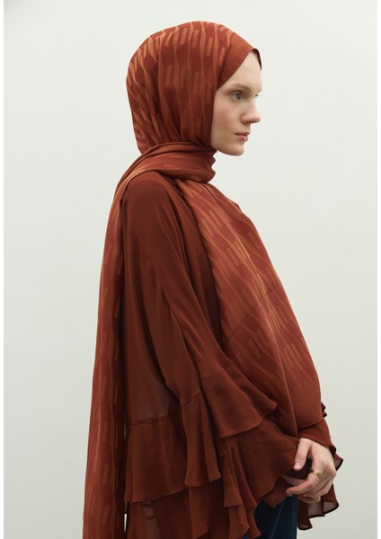 Nara Pamuk Floş Jakarlı Şal Kiremit fırsatları