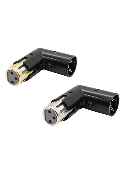 2pcs Ses Adaptörü Fişi 3pın Xlr Açı Adaptör Ayarlanabilir Erkek Açık Daka Diğer Açı Xlr Adaptörü (Xlr 90 Derece Adaptörü) (Yurt Dışından)