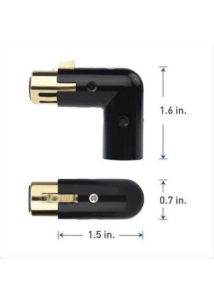 2pcs Ses Adaptörü Fişi 3pın Xlr Açı Adaptör Ayarlanabilir Erkek Açık Daka Diğer Açı Xlr Adaptörü (Xlr 90 Derece Adaptörü) (Yurt Dışından) modelleri