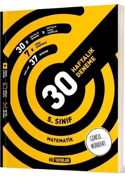 5. Sınıf Matematik 30 Haftalık Deneme Hız Yayınları fiyatları