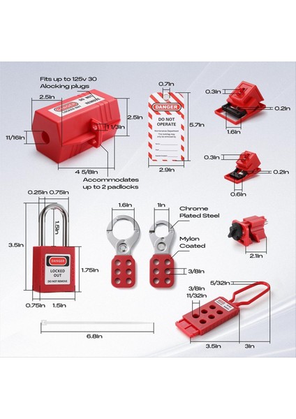 Elektrik Kilitleme Tagout Kiti, Karps Seti, Kelepçesi Üzerine ve Evrensel Multipole Devre Kesici Lokavtları, Lotolockout Etiketleri (Yurt Dışından) fiyatları