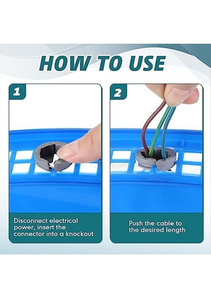 3/8-1/2in, Push-Fit Yığın Konnektörü Nm Kablo Konnektörü Elektrikli Kanal Takımı 1/2 Inç Nakavt Deliği, 120PCS, Gri (Yurt Dışından) indirimleri