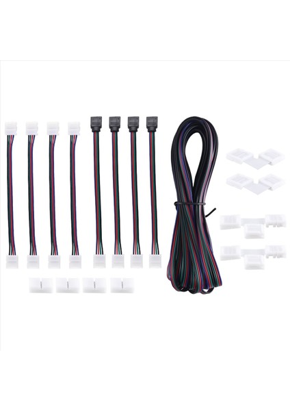 16.4ft (5m) 4 Pimli Rgb LED Şeridi Uzatma Kablosu, LED Şerit Konektörler Kitleri 5050 Esnek Rgb LED Şerit Işığı (Yurt Dışından)