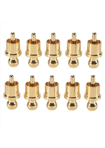 10 Adet Altın Kaplama Rca Fiş Kapağı Kısa Devre Soketi, Fono Konnektörü Rca Koruyucu Kriko Soketi Koruma Kapak Kapaklarını (Yurt Dışından)