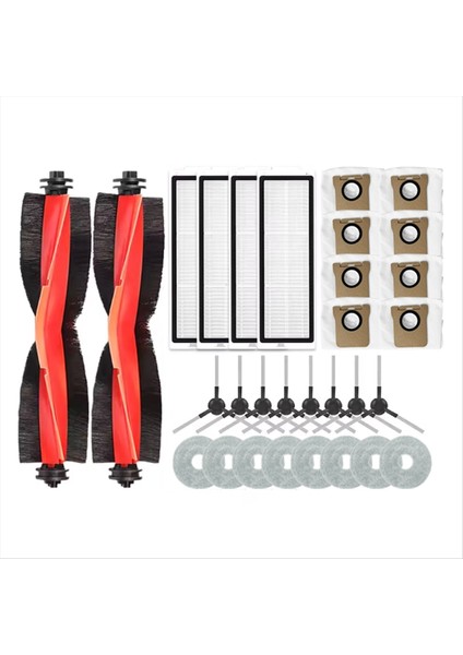 30 Adet Xiaomi X20 Max / X20 Pro / D109GL / D102GL Elektrikli Süpürge Yedek Parça Vakum Fırça Filtre Paspas Bezi Toz Torbası (Yurt Dışından) fırsatları